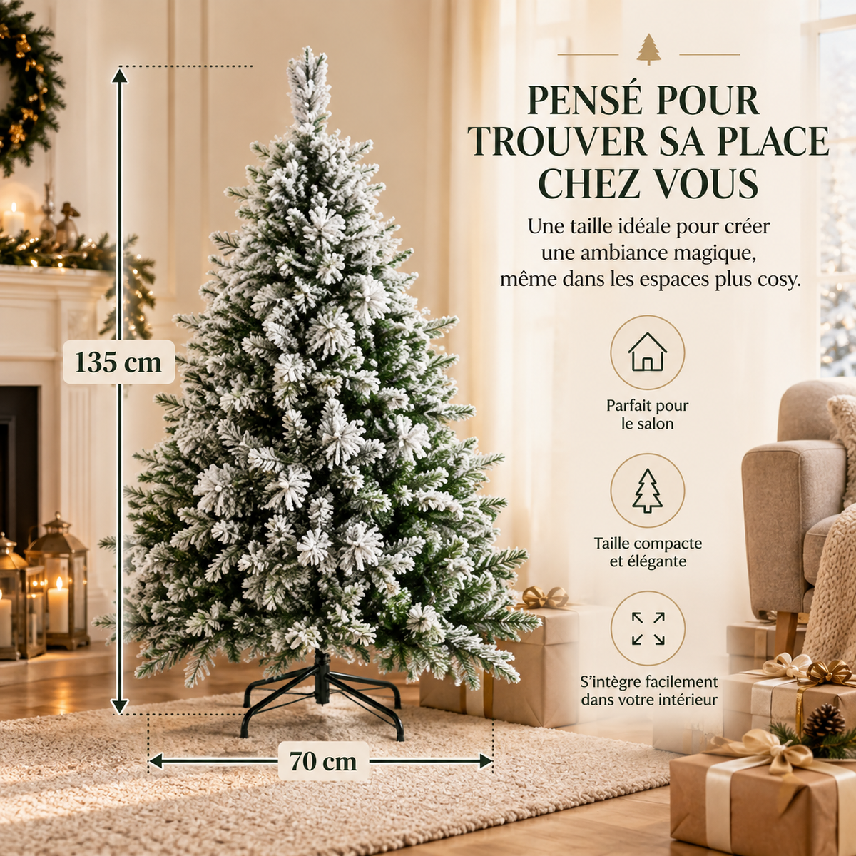 Sapin Enneigé Elvsta 135 cm